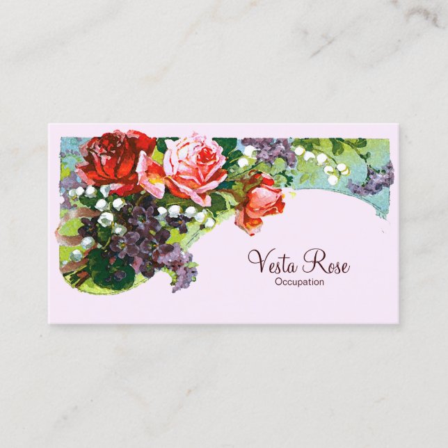 Victorian Flowers - Business Cards (Front)