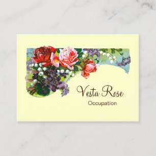 Victorian Flowers - CHANGE COLOR Business Card