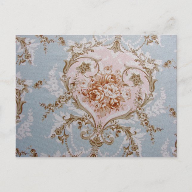 Victorian Flowers - Postcard / RSVP Shower (Front)