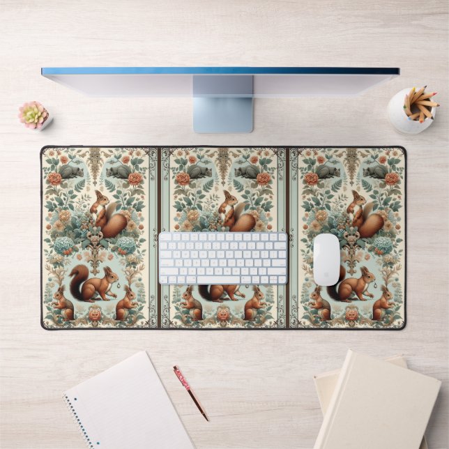Victorian Forest Squirrel Tapestry  Desk Mat (Office 1)