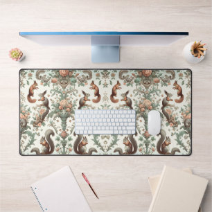 Victorian Forest Squirrel Tapestry  Desk Mat