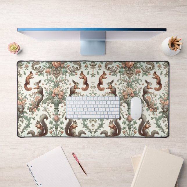 Victorian Forest Squirrel Tapestry  Desk Mat (Office 1)
