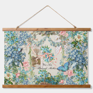 Victorian Forget=Me-Not Mother's Day Collage Hanging Tapestry