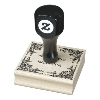 Victorian Frame Bookplate  From the Library of Rubber Stamp