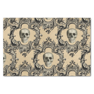 Victorian Framework Skulls Goth Skeleton Gothic Tissue Paper