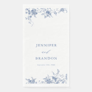 Victorian French Blue Classic Wedding Napkin