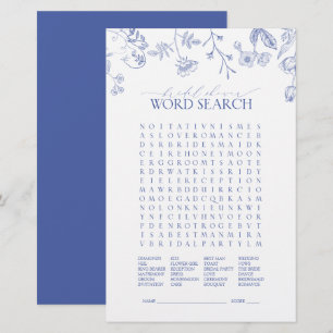 Victorian French Blue & White Bridal Shower Game
