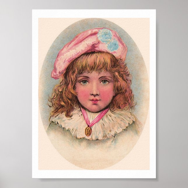 Victorian French Child Portrait Art Print (Front)