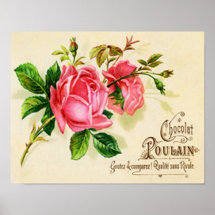 Victorian French Chocolate Advertisement Poster