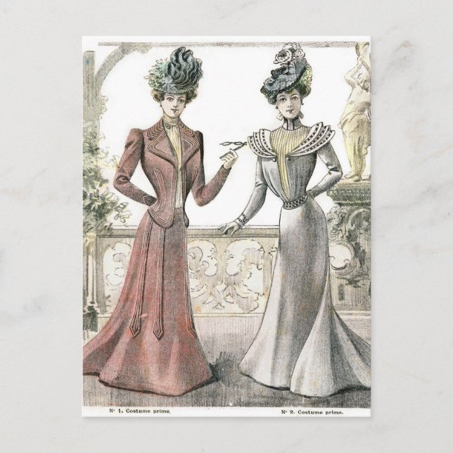 Victorian French Fashion Postcard (Front)