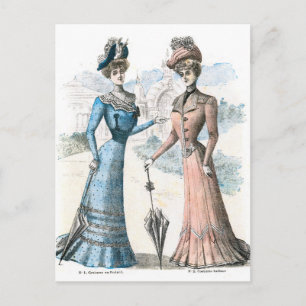 Victorian French Fashion Postcard