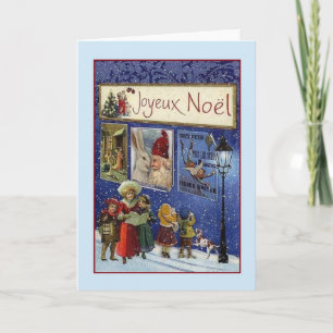 Victorian French Joyeux Noël Christmas Card