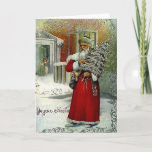 Victorian French Joyeux Noel Christmas Card