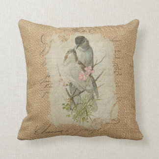 Victorian French Love Birds Love Song Cushion