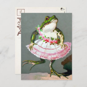 Victorian Frog in Dress Postcard