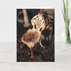 Victorian garden chair card