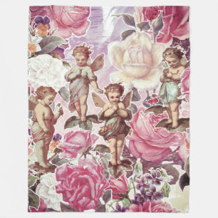Victorian Garden Fleece Blanket, Large Blanket