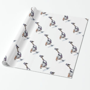 Victorian Gentleman Goose in a Top Hat Wrapping Paper