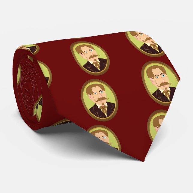 Victorian Gentleman Portrait Tie (Rolled)