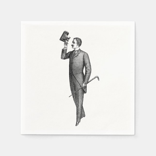 Victorian Gentleman Selfie Napkin (Front)