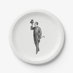 Victorian Gentleman Selfie Paper Plate
