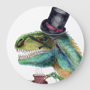 Victorian Gentleman Tyrannosaurus Rex Large Clock