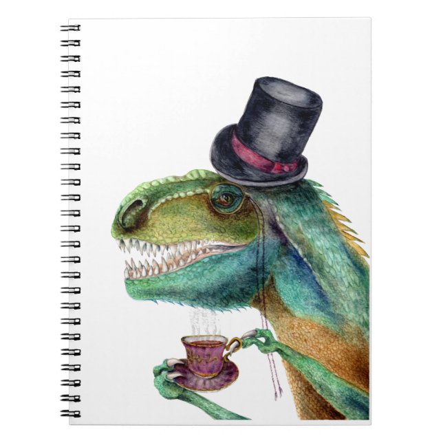 Victorian Gentleman Tyrannosaurus Rex Notebook (Front)