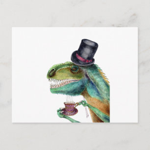 Victorian Gentleman Tyrannosaurus Rex Postcard
