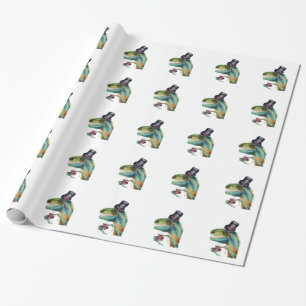 Victorian Gentleman Tyrannosaurus Rex Wrapping Paper
