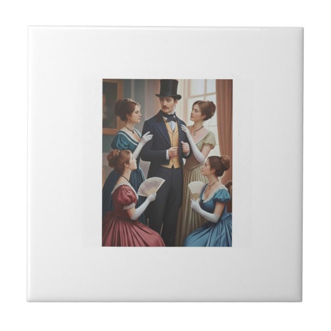 Victorian gentleman with ladies tile (Front)