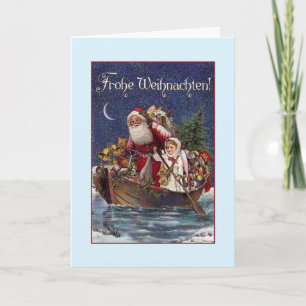 Victorian German Frohe Weihnachten Christmas Card