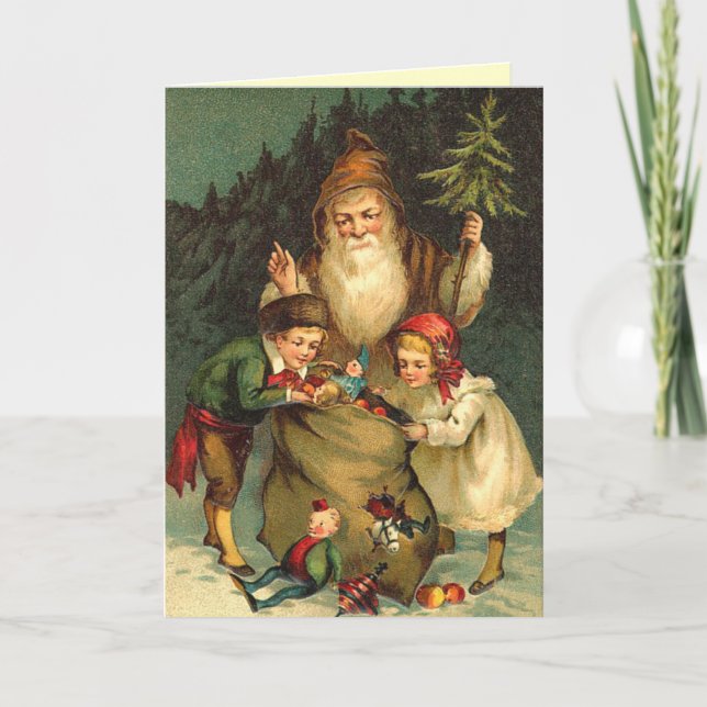 Victorian German Santa Card (Front)