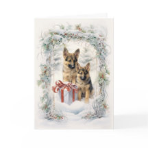 Victorian German Shepherd Puppy Christmas