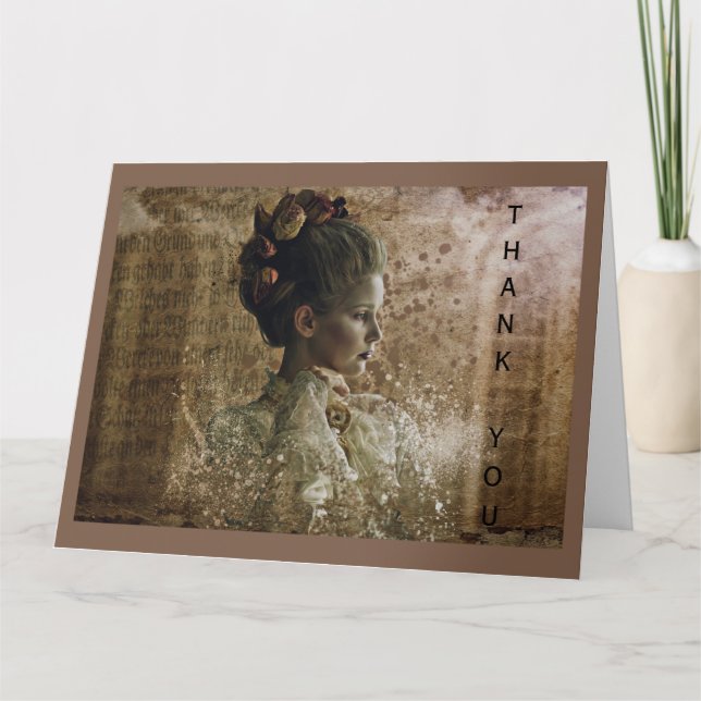 Victorian Ghost Lady-in-Waiting Thank You Card (Front)