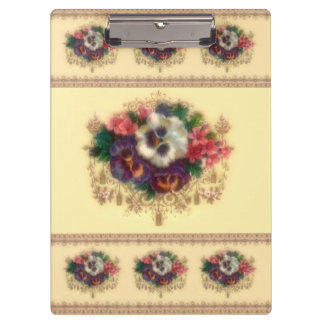Victorian "Gilded Pansies" Clipboard