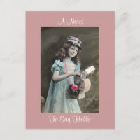 Victorian Girl All Dressed Up! Postcard