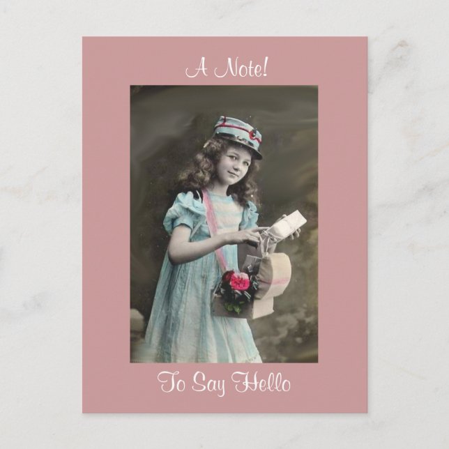 Victorian Girl All Dressed Up! Postcard (Front)