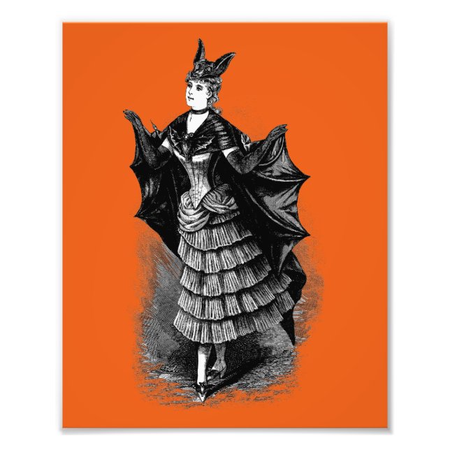 Victorian Girl in Bat Costume I Photo Print (Front)