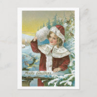 Victorian Girl - Merry Christmas