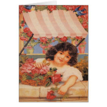 Victorian Girl Selling Flowers