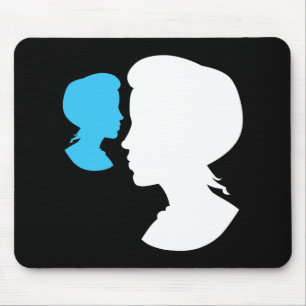 Victorian Girl Silhouette Cameo Mouse Mat