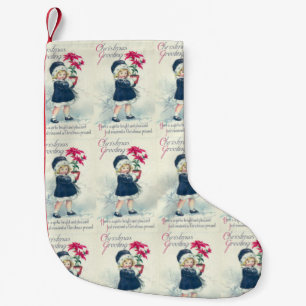 Victorian Girls Vintage Christmas Stocking