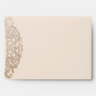 Victorian Gold Filigree Wedding Envelope