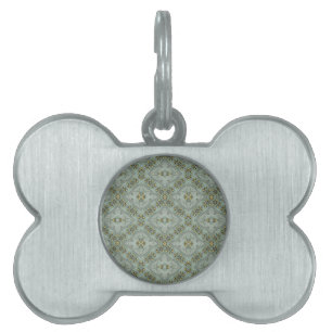 Victorian Golden Leaves Pet ID Tag