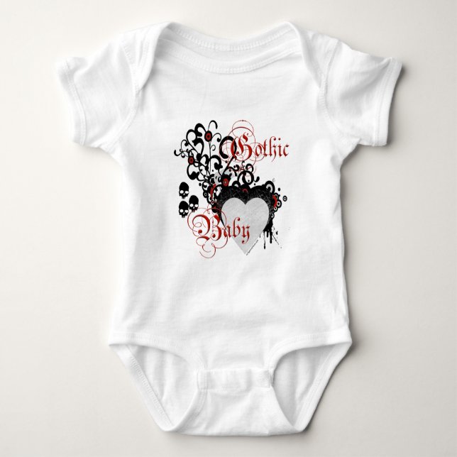 Victorian gothic baby bodysuit (Front)