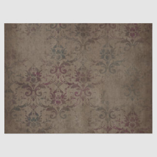 Victorian Gothic Brown Damask Tissue Paper