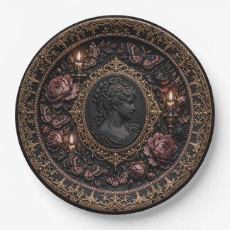 Victorian Gothic Cameo Dinner Plate