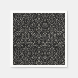 Victorian Gothic Damask with Hidden Bats & Jasmine Napkin