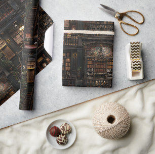 Victorian Gothic Dollshouse Dark Academia Wrapping Paper