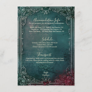 Victorian Gothic Elegance Wedding Enclosure Card